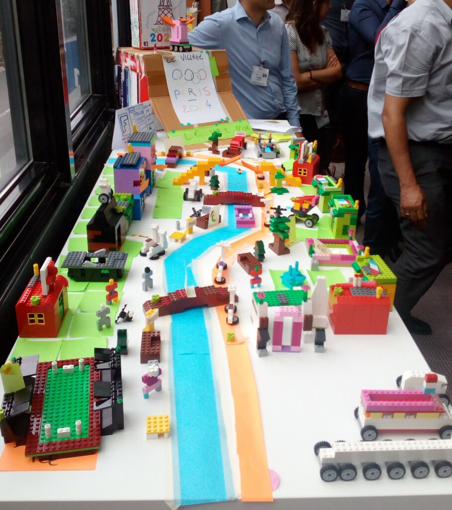 Lego 4 Scrum  à l'échelle à Paris sur le thème des JO de Paris 2024
